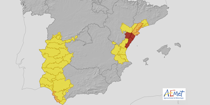 alerte rouge activée ce jeudi en Castellón : inondations et routes coupées