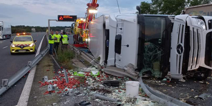 Accident de Poids Lourd à Agde : bouchon sur l'autoroute A9 Direction Espagne