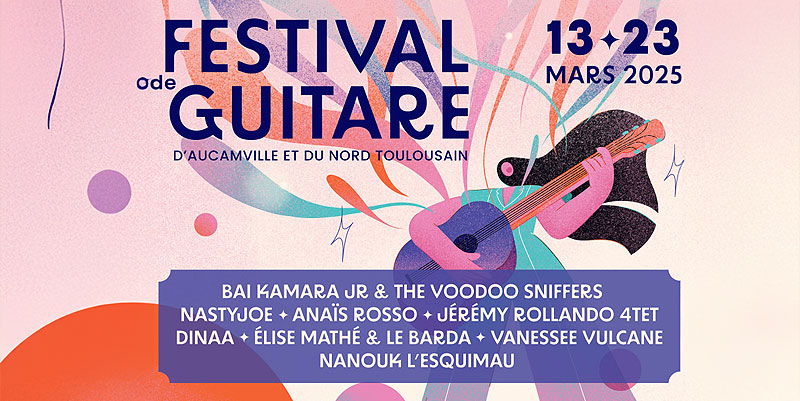 La guitare en chansons sur le 33ᵉ Festival d'Aucamville au nord de Toulouse
