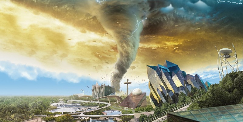 Une tornade menace le Futuroscope