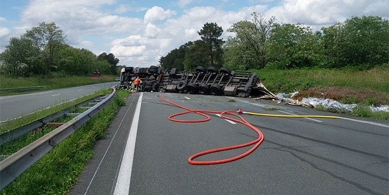 Accident sur l’A10 : un poids lourd bloque la circulation près de bordeaux direction Paris