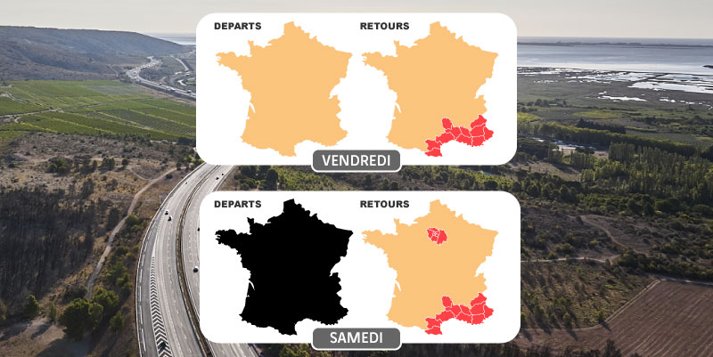 Les bouchons redoutés pour ce premier week-end d'août coloré en rouge et noir