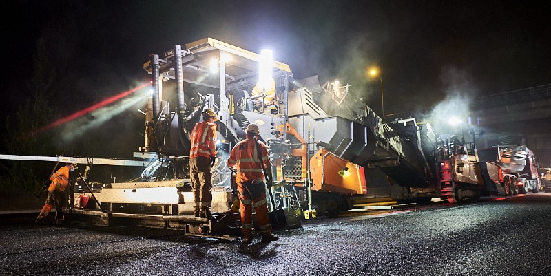 Les travaux sur l'autoroute