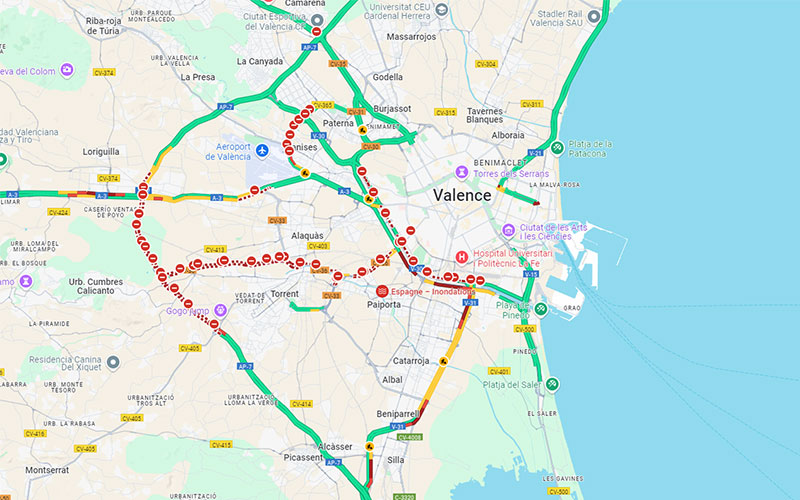 Voyage vers l’Espagne : perturbations et conseils sur l'AP-7 à Valence