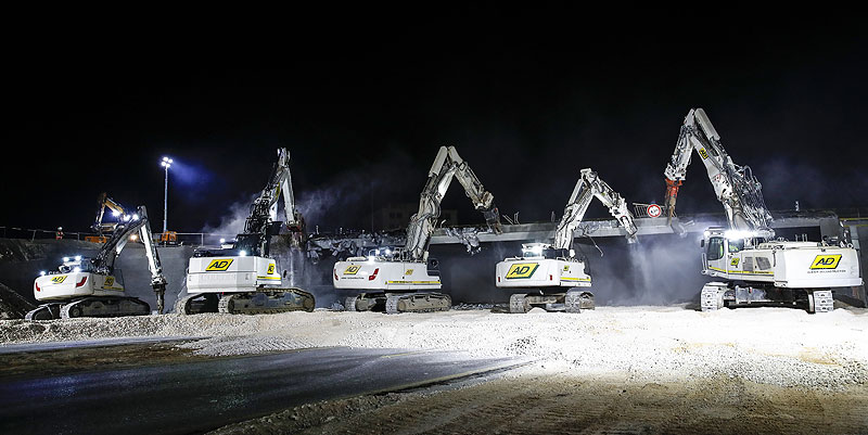Autoroute A57 fermée à Toulon pour la démolition du pont de Tombadou