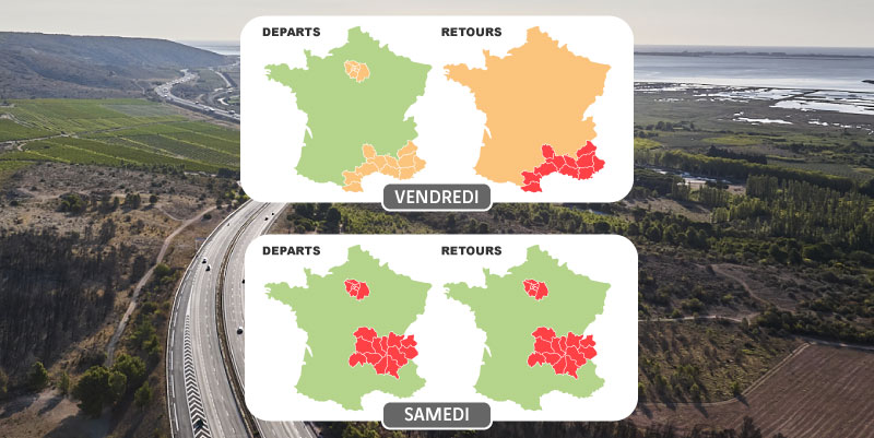 illustration de Prévisions trafic : Comment éviter les bouchons lors du week-end du 30 et 31 août ?