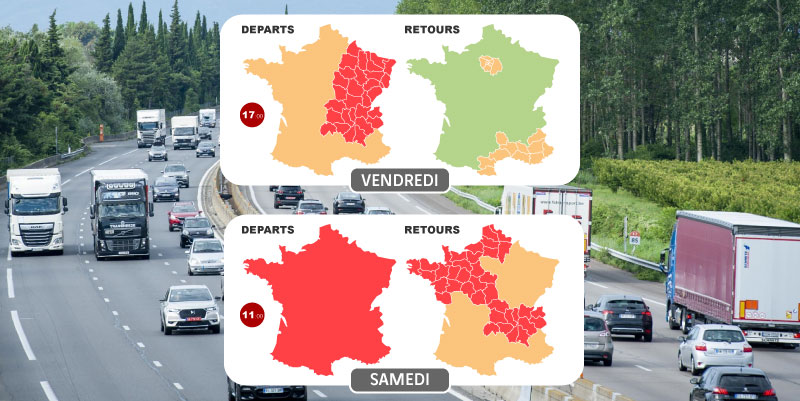 Vacances d'été : bouchons en vue pour le week-end des 19, 20 et 21 juillet