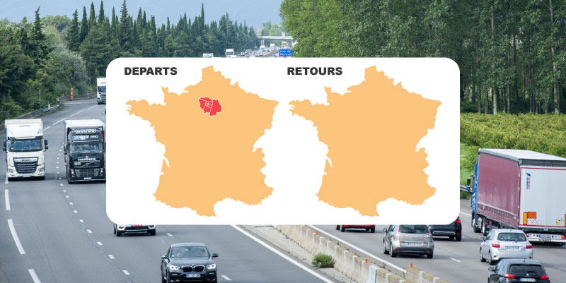 Prévisions trafic pour la Toussaint : la France en rouge et orange