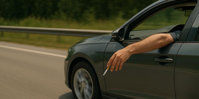 mégots sur la route : les fumeurs du nord plus négligents que ceux du sud ?