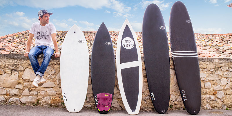 Des surfs fabriqués avec des bouteilles recyclées