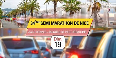 Le semi marathon entraînera d’importantes restrictions de circulation à Nice ce dimanche
