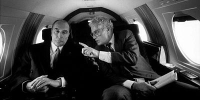 Le président François Mitterrand et le premier secrétaire du Parti Socialiste Lionel Jospin.