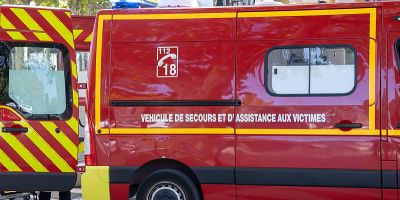 Accident avec intervention de pompiers et ambulance