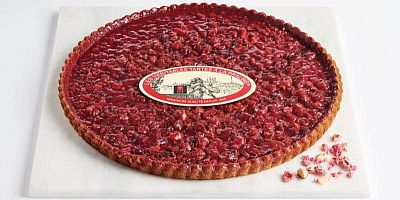 La tarte à la praline est reconnaissable à sa garniture rose devenue emblématique de la gastronomie 